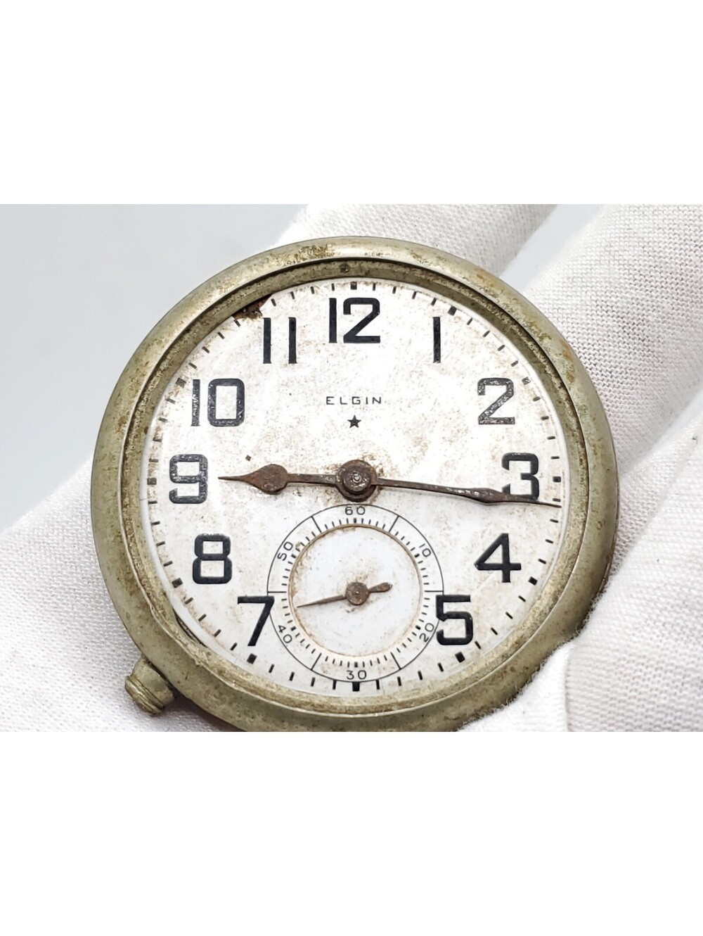 Vintage Elgin Timed To The Star Pocket Watch For Parts 51mm